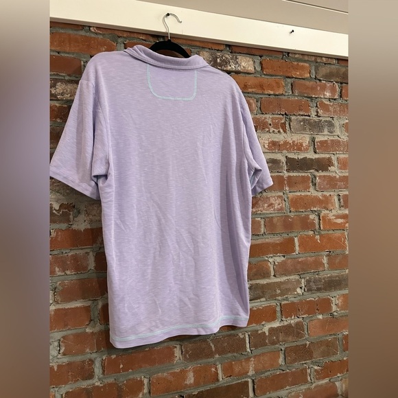 Tommy Bahama Lavender Polo Shirt Size L - Picture 6 of 7